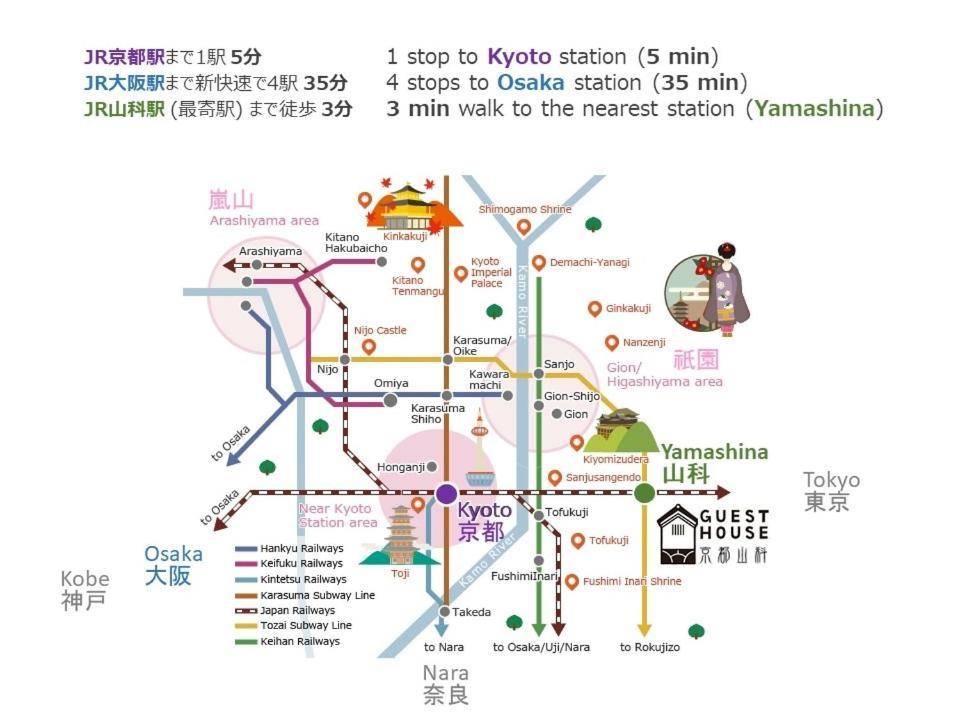 Guesthouse Kyoto-Yamashina Zewnętrze zdjęcie